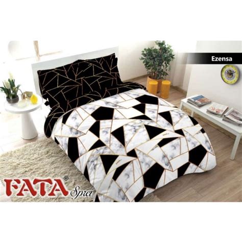 Jual Bedcover Fata Tanpa Sprei Motif Essenza Ukuran King Queen