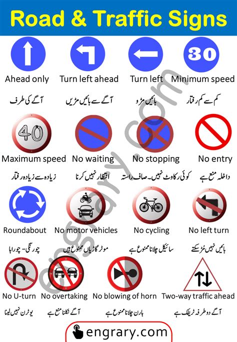 Traffic And Road Signs In English With Urdu Meanings 57 Off