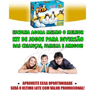 Kit Brinquedos Infantis Pinguim Quebra Gelo Jogos Interativos De Mesa