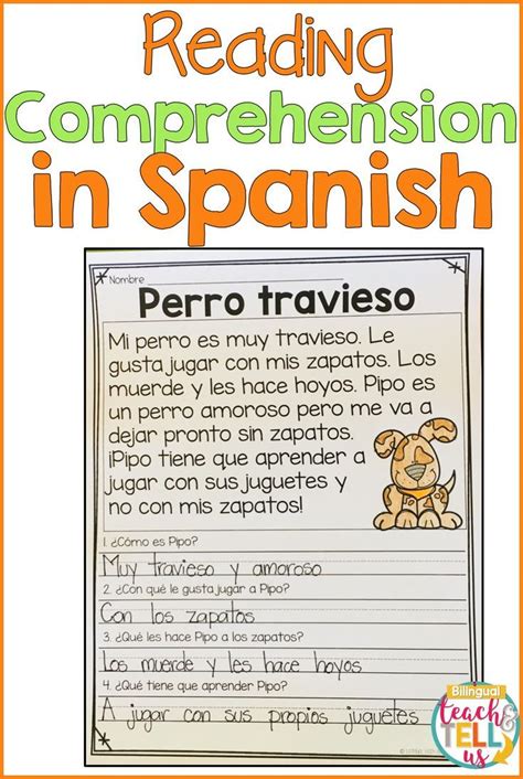 Comprensi N De Lectura Reading Comprehension In Spanish Lectura De