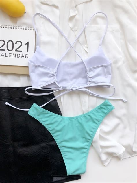 U Neck Tank Bikini Swimming Sets Power Day Sale