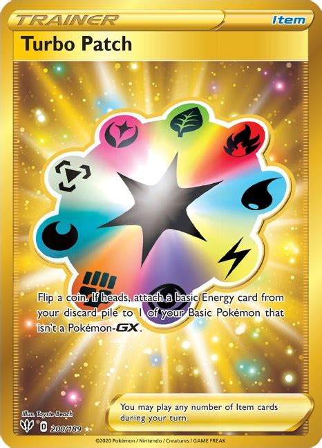 Turbo Patch Secret Swsh03 Darkness Ablaze Pokemon