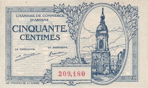 50 Centimes Chambre De Commerce D Amiens 80 France Numista