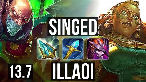 Singed Vs Illaoi Top 1200 Games 1 2m Mastery 5 4 18 Kr Master