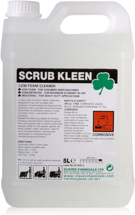 Thechemicalhut Scrub Kleen Professional Low Foam Scrubber Drier Detergent 5l Uk