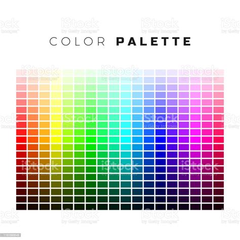 Palet Warnawarni Seperangkat Warna Cerah Palet Pelangi Spektrum Penuh