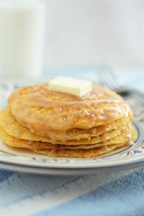 Cornbread Pancakes with Honey Butter Syrup - Cooking Classy