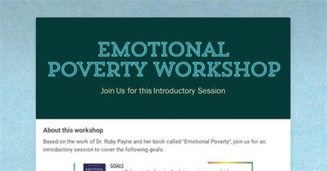 Emotional Poverty Workshop