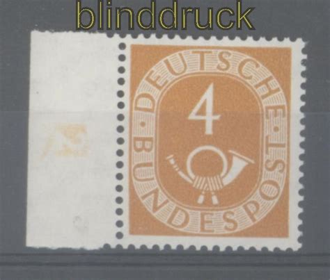 Bund Mi 124 Mit DZ 2 Druckerzeichen Postfrisch 42665