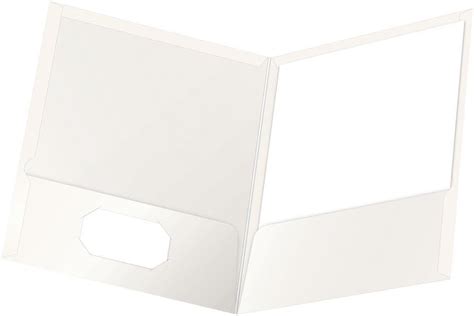 Oxford Laminated Twin Pocket Folders Letter Size White Holds