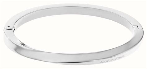 Calvin Klein Women S Elongated Drops Hinged Bangle Gold Tone Stainless