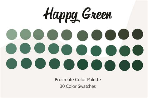 Happy Green Procreate Color Palette Graphic by PW Digital Designs ...