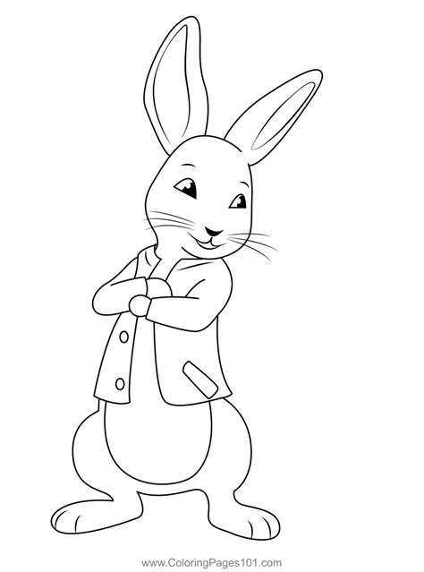 Peter Cottontail Style Coloring Page for Kids - Free Here Comes Peter ...