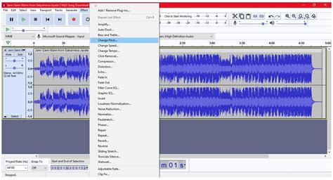 Cómo cambiar el tono en Audacity sin perder calidad