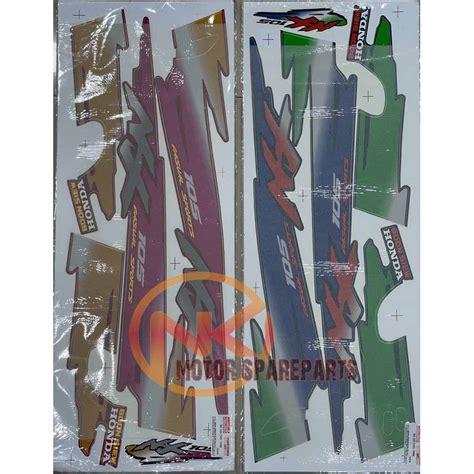 Honda Nx Stripe Set Sticker Body Set Moritaka Shopee Malaysia