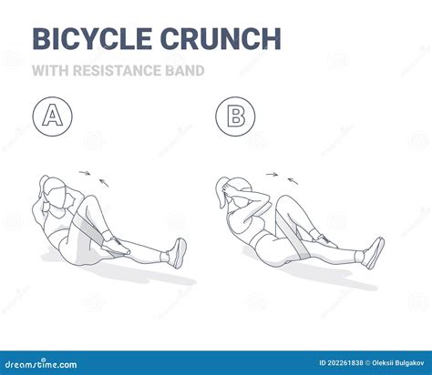 Bicycle Crunch Abs Female Home Workout Exercise Guidance Outline