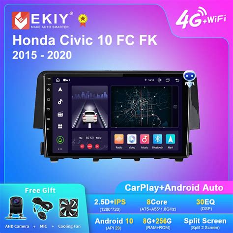 Ekiy X Android R Dio Do Carro Para Honda Civic Fc Fk