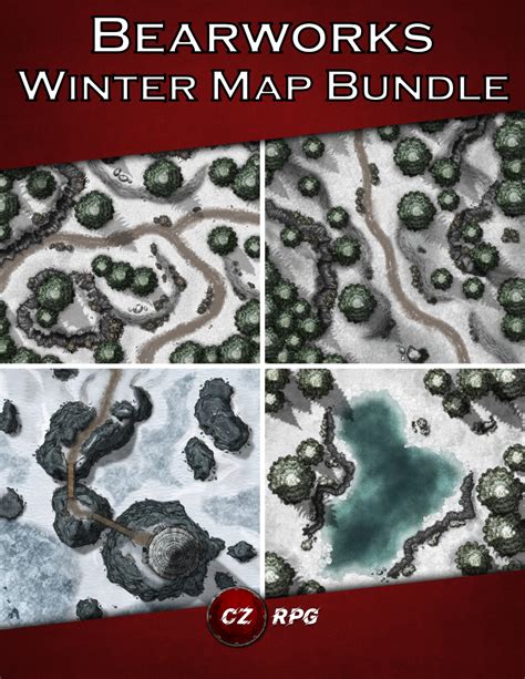 Bearworks Winter Map Bundle Czrpg Bearworks Maps Battlemaps