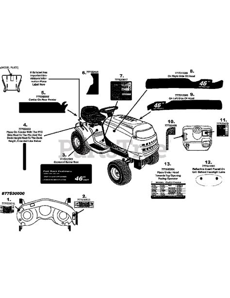 Yard Man Ao H Yard Man Lawn Tractor Walmart Label Map