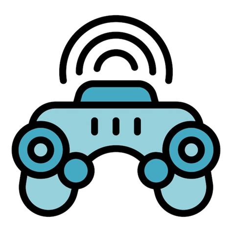 Vector De Contorno De Icono De Joystick Inalámbrico Máquina De Juegos Menú De Arcade De Color