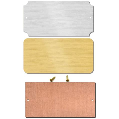 2 H X 4 W Satin Or Polished Brass Blank Engravable Name Plate 10 P