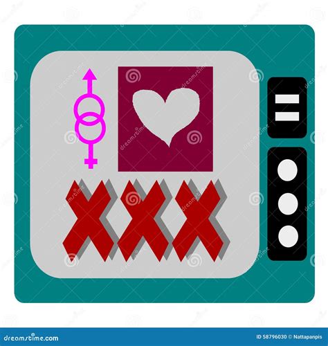 XXX Símbolo Y Sex Symbol En La Televisión Stock de ilustración Ilustración de muestra