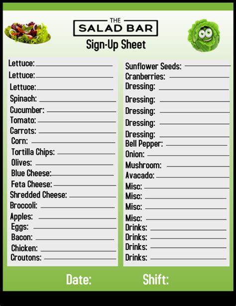 Printable Taco Bar Checklist Printable Templates