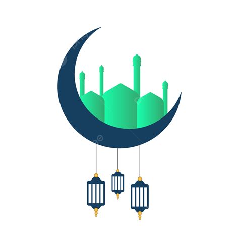 Eid Mubarak Mosque Vector Art PNG Ramadan Mubarak Mosque Moon And