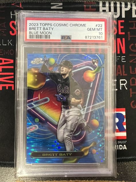 Topps Cosmic Chrome Brett Baty Blue Moon Refractor Rookie Rc