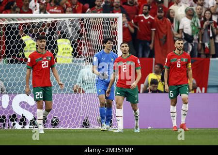 Al Khor Lr Romain Saiss Of Morocco Morocco Coach Walid Regragui