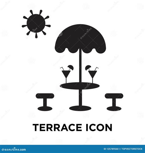 Vector Del Icono De La Terraza Aislado En El Fondo Blanco Concepto O