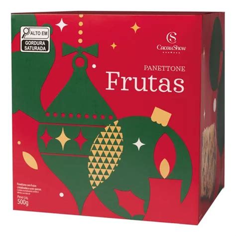 Panettone Frutas Cristalizadas 500g Cacau Show MercadoLivre