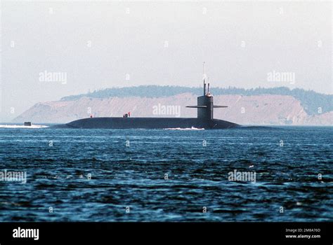 A Starboard Bow View Of The Nuclear Powered Strategic Missile Submarine