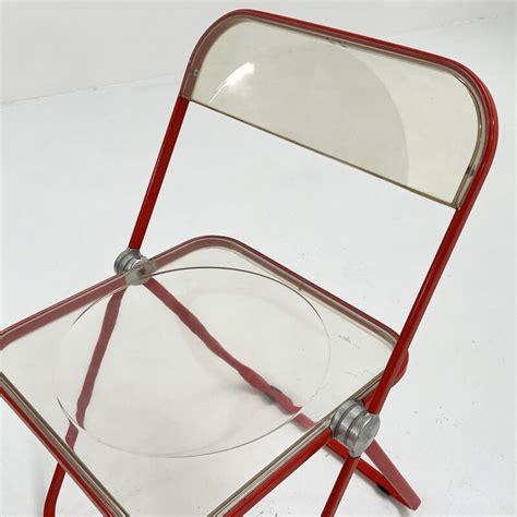 Chaise Pliante Vintage Plia Corail Par Giancarlo Piretti Pour Anonima