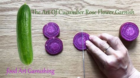 The Art Of Cucumber Dragon Fruit Rose Flower Garnish Rose Flower