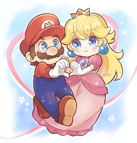 mario and peach - Mario Fan Art (45473148) - Fanpop