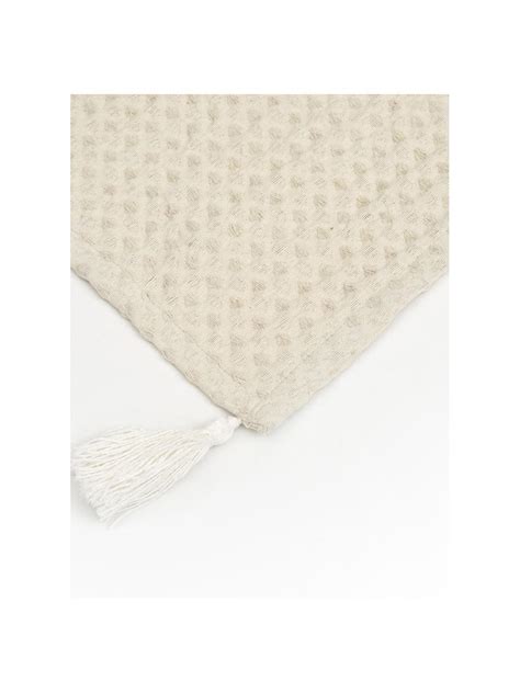 Waffelpiqu Plaid Gopher In Offwhite Mit Quasten Westwing