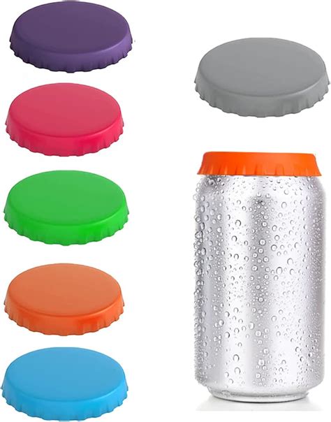 Silicone Soda Can Lids 6pack Reusable Sodabeveragebeer