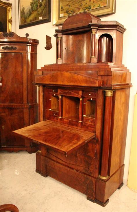 Proantic Grand S Cretaire En Acajou Biedermeier Dat