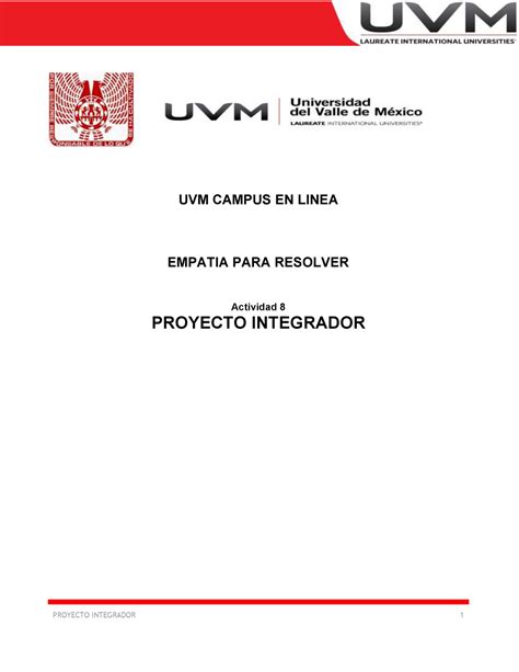 Proyecto Integrador A8 UVM CAMPUS EN LINEA EMPATIA PARA RESOLVER