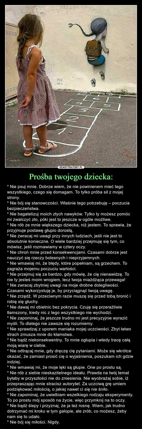 Prośba twojego dziecka Demotywatory pl