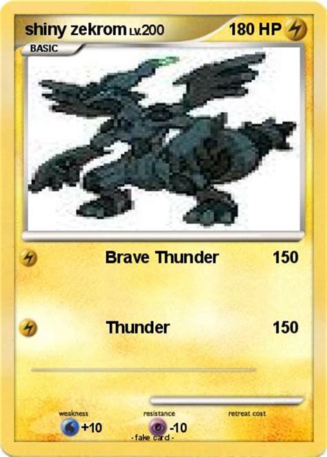 Pokémon shiny zekrom 14 14 - Brave Thunder - My Pokemon Card