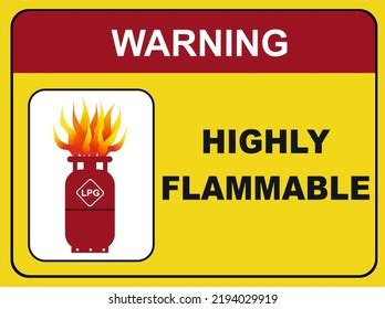 Highly Flammable Icon Logo Poster Illustration Stock Illustration