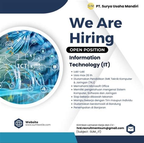 Lowongan Pekerjaan Information Technology It Nugasin