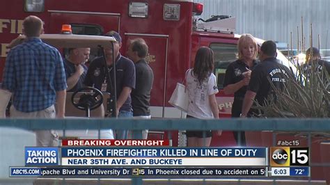 Phx Firefighter Killed In Line Of Duty Youtube