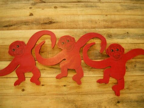 Items Similar To Monkey Sign Primitive Monkey Wood Monkey Monkey