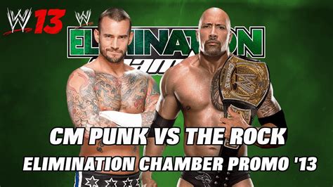 WWE 13 CM Punk Vs The Rock Promo Elimination Chamber 2013 YouTube