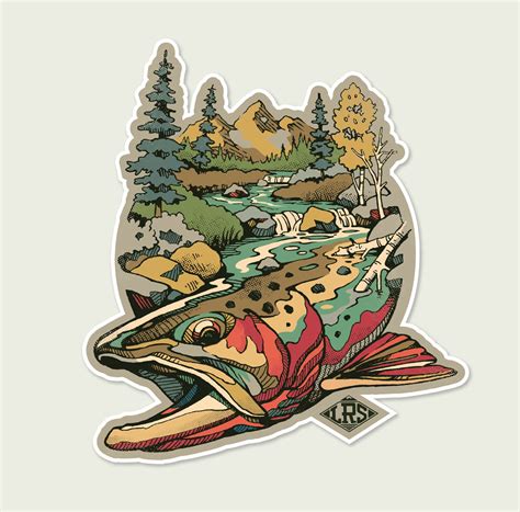 Cutthroat Trout Waters Decal Lakes Rivers Streams