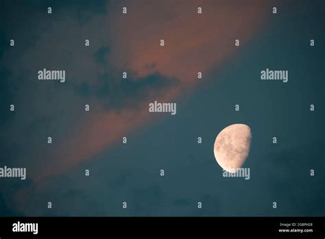 Full Moon In A Night Sky Patagonia Argentina Stock Photo Alamy