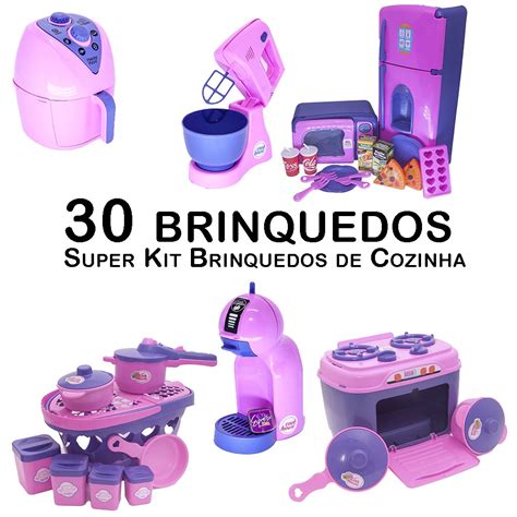 Kit Cozinha Infantil Geladeira Batedeiracafeteira Fog O P Shopee Brasil